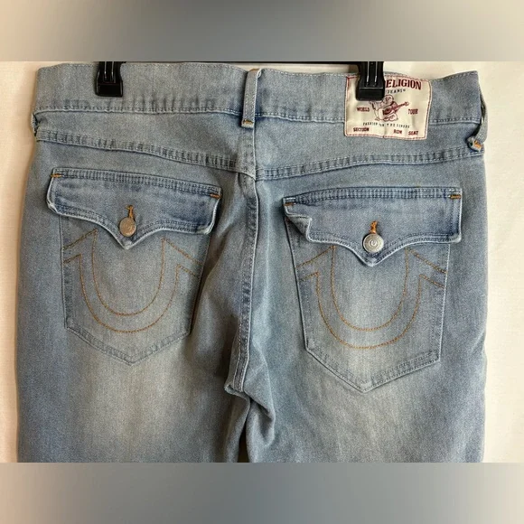 True Religion Light Wash Geno Relaxed Slim Blue Jeans Size 36 - Picture 2 of 7